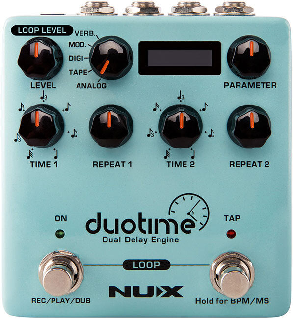 NU-X Verdugo Series Duotime Dual Delay Engine Effects Pedal