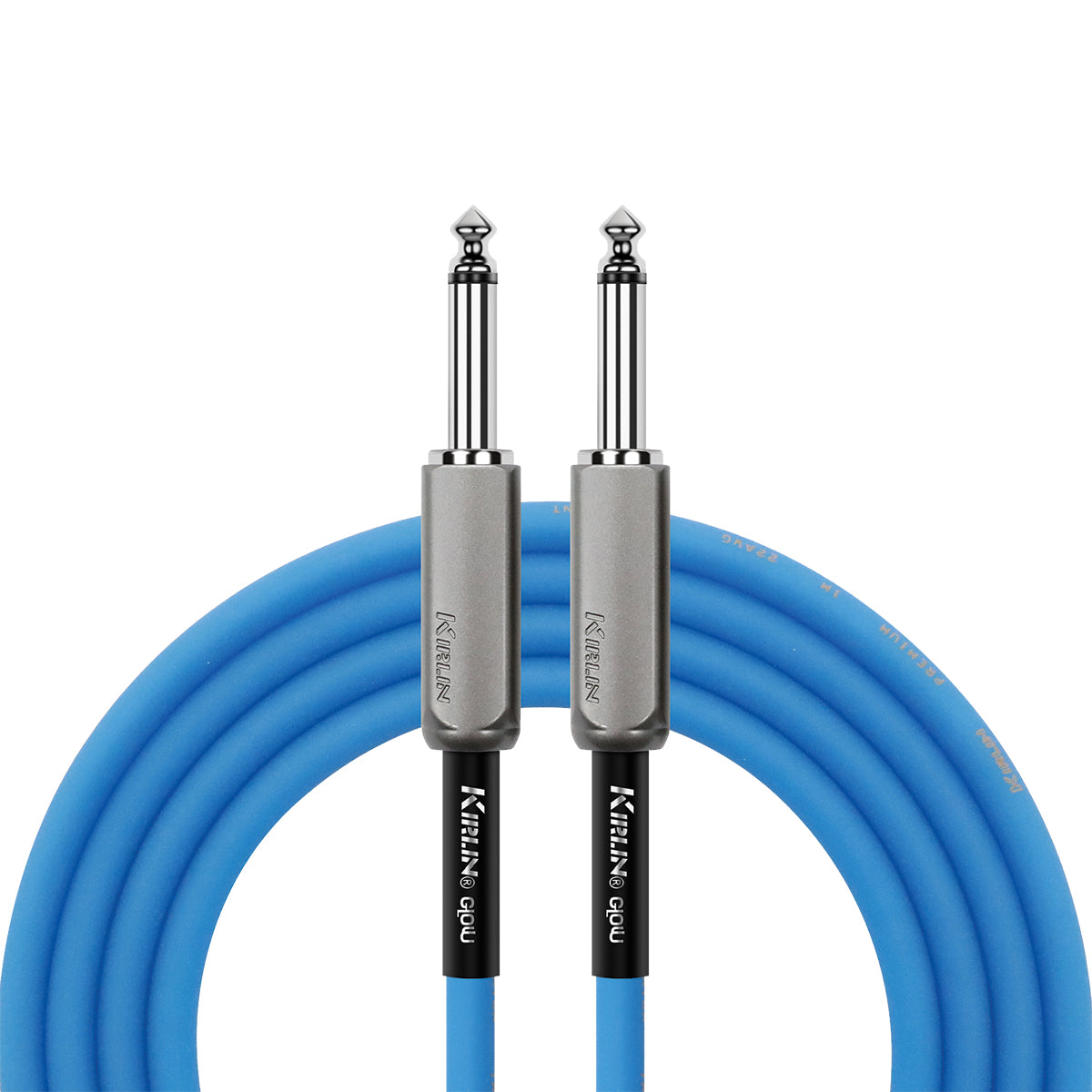 Kirlin 10ft Glow Guitar Cable Blue # IMGE-221BM-ROS-10 Royal Sapphire