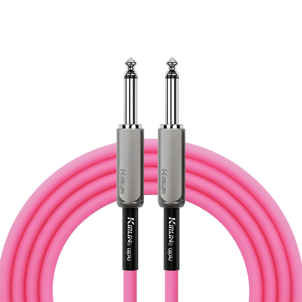 Kirlin 10ft Glow Guitar Cable Pink Rose Glow