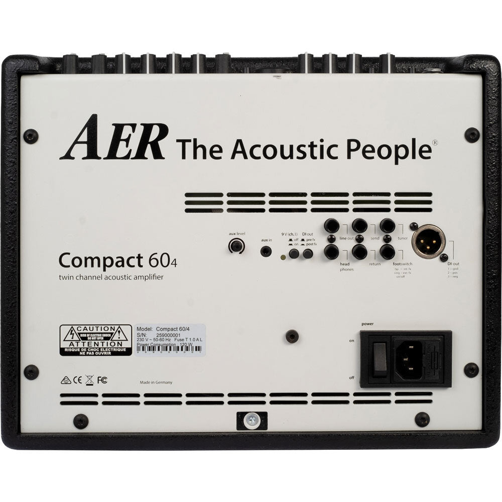 AER Compact 60/4 Acoustic Instrument Amplifier in Black Finish (60 Watt)