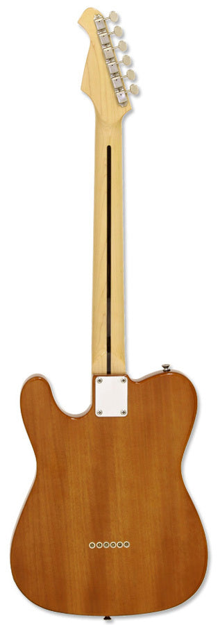 Aria 615-TL Series Semi-Hollow Electric Guitar in Natural Gloss