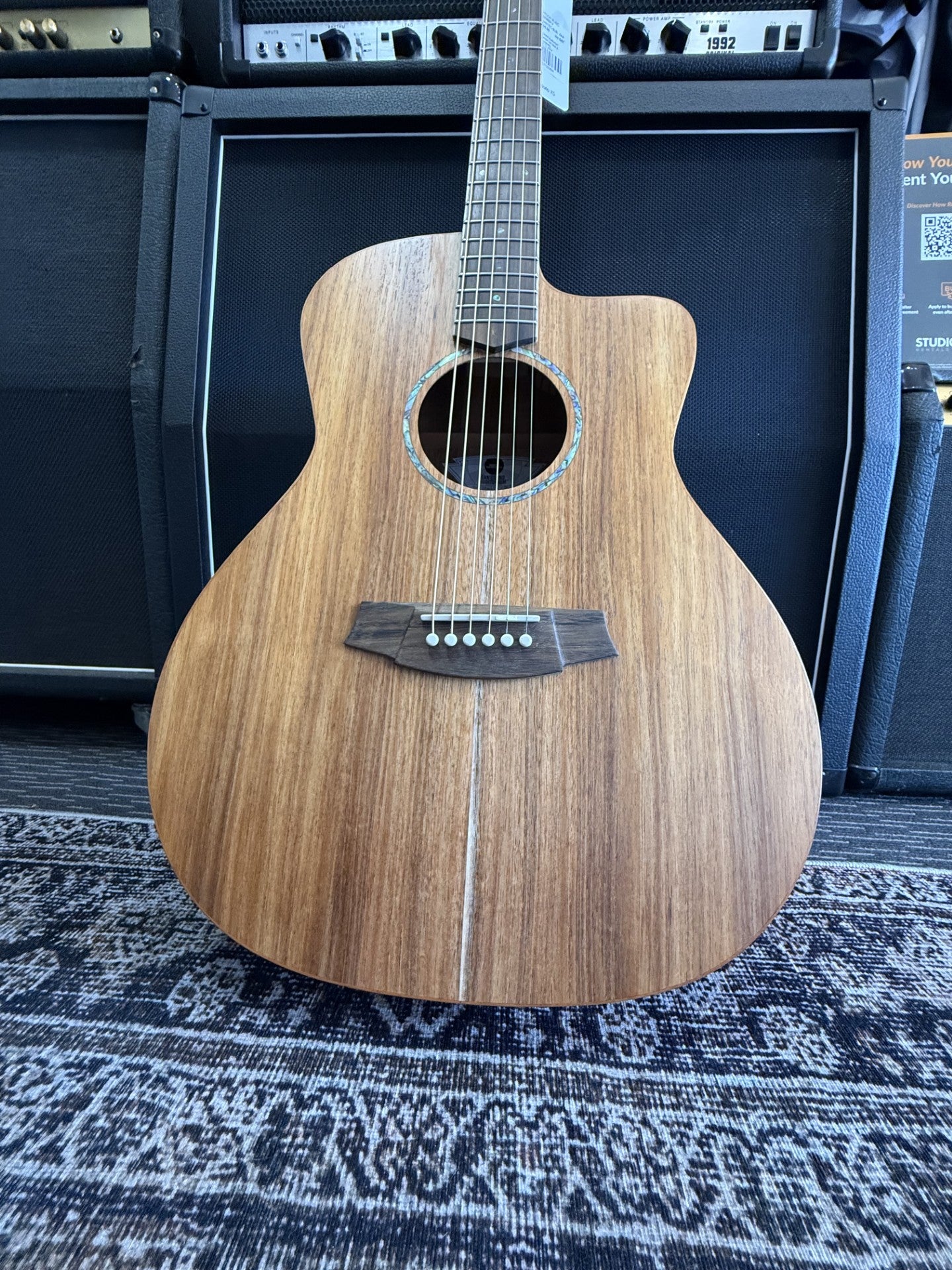 Cole Clark Studio series AN1EC - All Solid Blackwood with Dlx Gig Bag