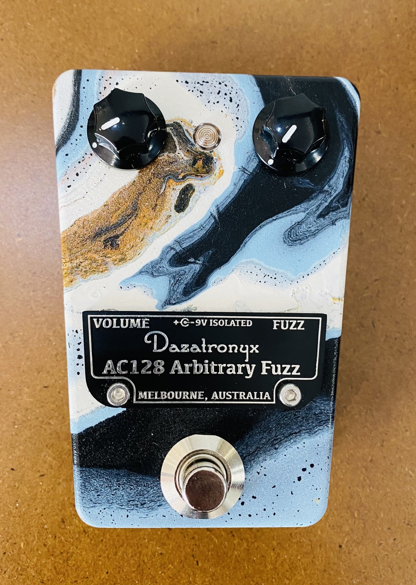 DAZATRONYX BLUE SWIRL DIP ARBITRARY FUZZ FX PEDAL