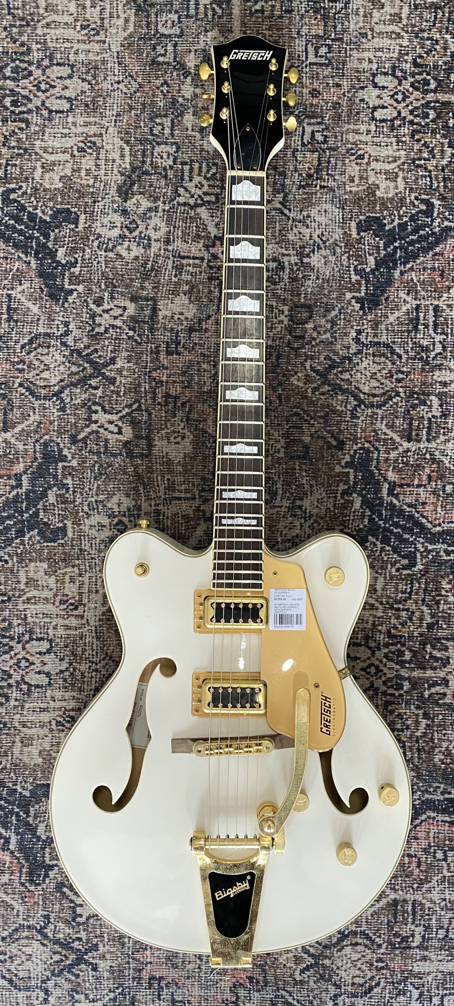 GRETSCH G5422TG WHITE HOLLOWBODY WITH GRETSCH CASE (Pre-Loved)