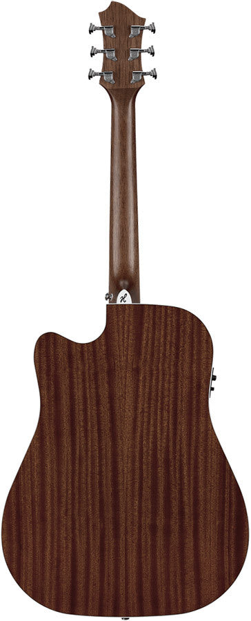 Hagstrom Siljan II Series Dreadnought AC/EL Guitar with Cutaway in Natural