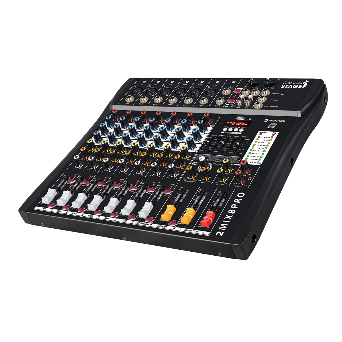 Italian Stage 2MIX8PRO 8-Channel Stereo Mixer