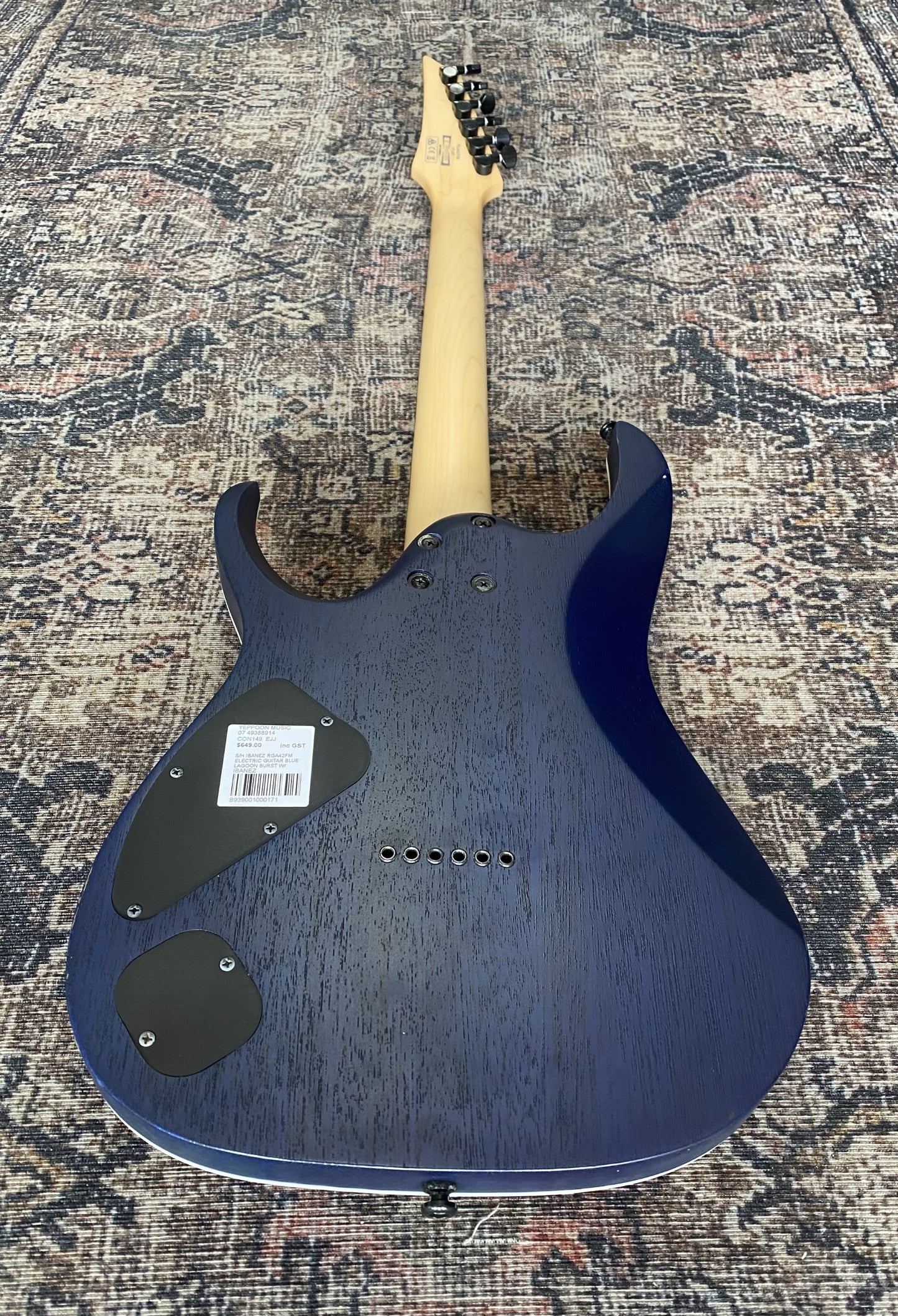 IBANEZ RGA42FM ELECTRIC GUITAR BLUE LAGOON BURST W/ BAG (Pre-Loved)