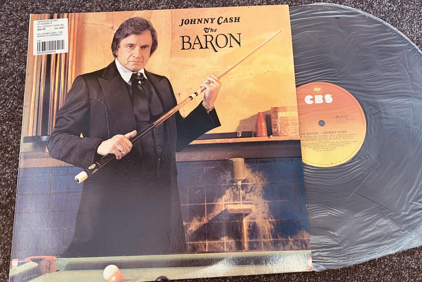 JOHNNY CASH - THE BARON LP (VINTAGE)