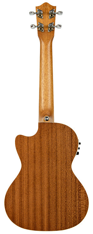 Lanikai Mahogany Series Tenor AC/EL Ukulele in Natural Satin Finish with Lanikai Standard Gig Bag
