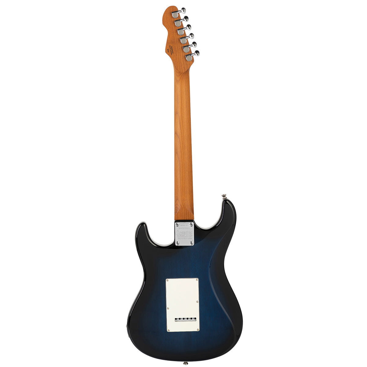 Levinson Sceptre Ventana Dlx Blue Double Cutaway Ocean Blue HSS w Walnut Board