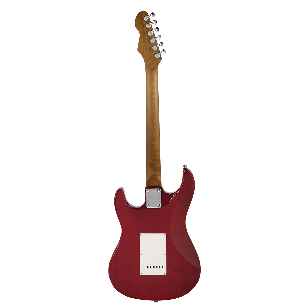 Sceptre Ventana Dlx Red Double Cutaway Thru RedHSS w Walnut Board by Levinson