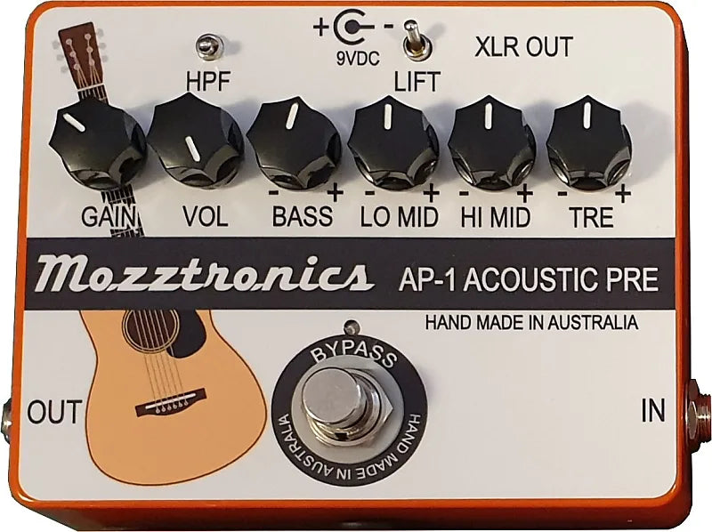 MOZZTRONICS AP-1 ACOUSTIC PREAMP PEDAL - NO P/S