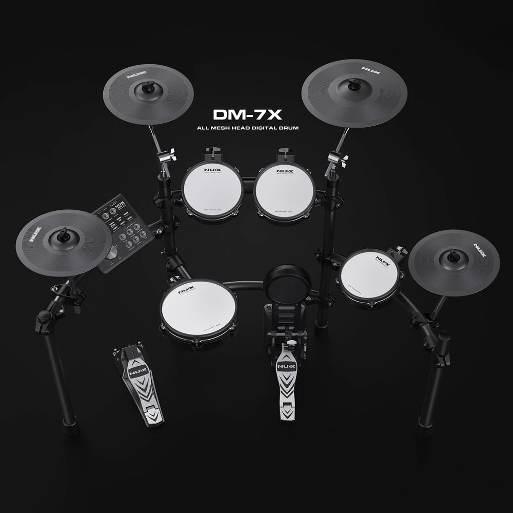 NU-X DM7X Professional 9-Piece Electronic Drum Kit with All Mesh Heads 48 Sets of Drum Kits
