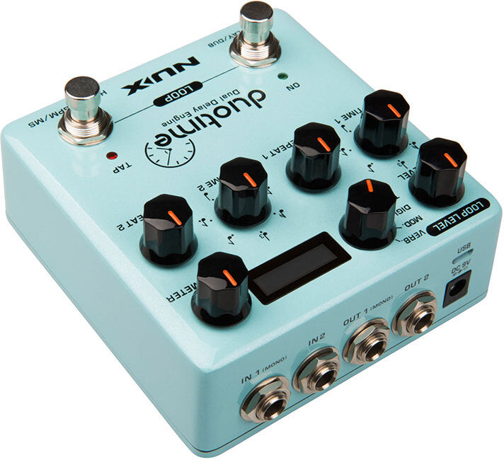 NU-X Verdugo Series Duotime Dual Delay Engine Effects Pedal
