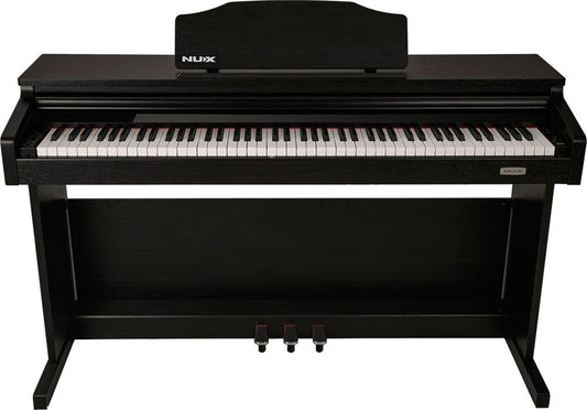 NU-X WK520 Upright 88-Key Digital Piano with Slide-Top in Dark Wood Finish w/ Bench