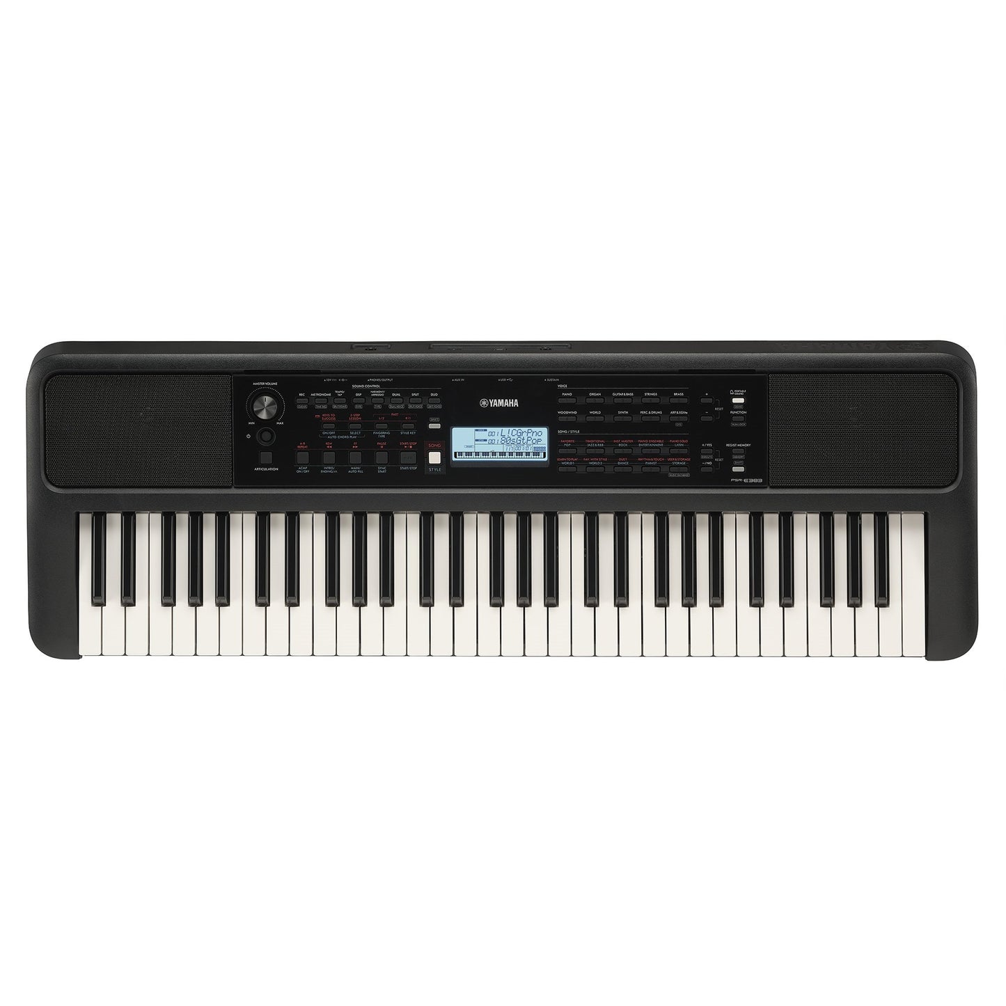 YAMAHA PSR-E383 Keyboard - 61 note touch responsive