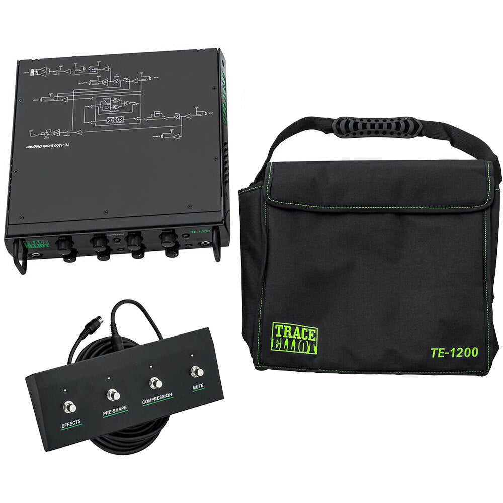 Trace Elliot TE Series Professional 1200-Watt Bass Amplifier Head Footswitch & Padded Gig Bag included