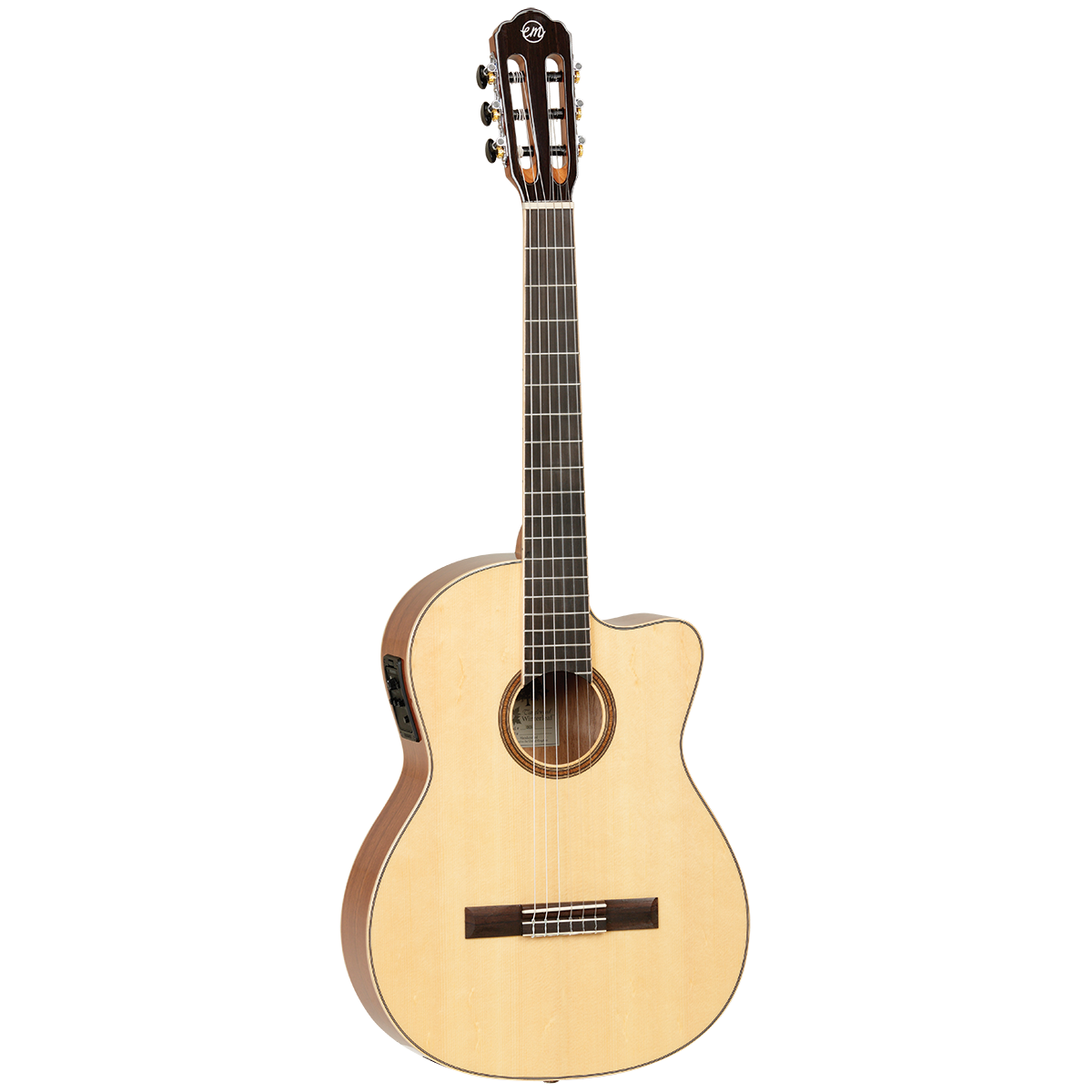 Tanglewood TWEMDC6 Enredo Madera Dominar Solid Spruce Top Classical Cutaway/Electric Guitar