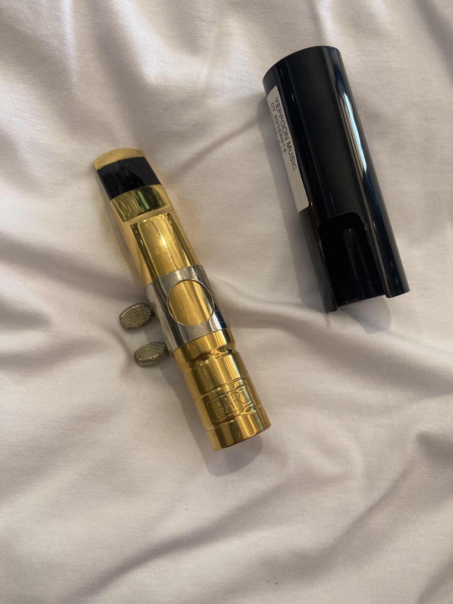 BARI GOLD TENOR TAX MOUTHPIECE WITH LIGATURE AND CAP (Preloved)