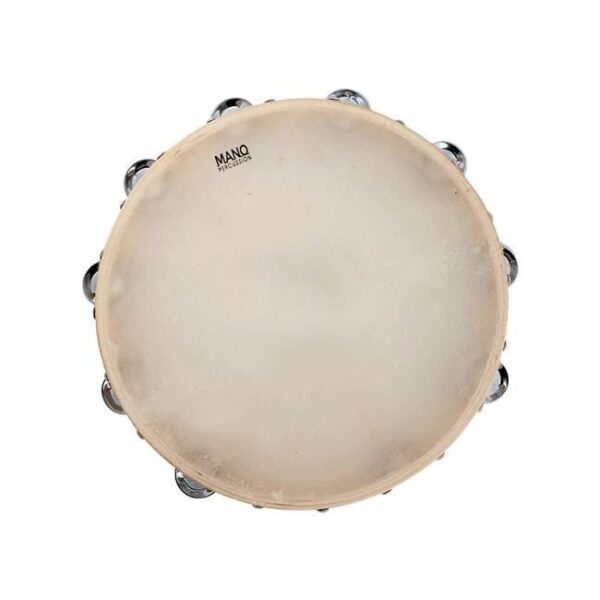 12 INCH TAMBOURINE WOOD 20 PRS JINGLES CALF SKIN
