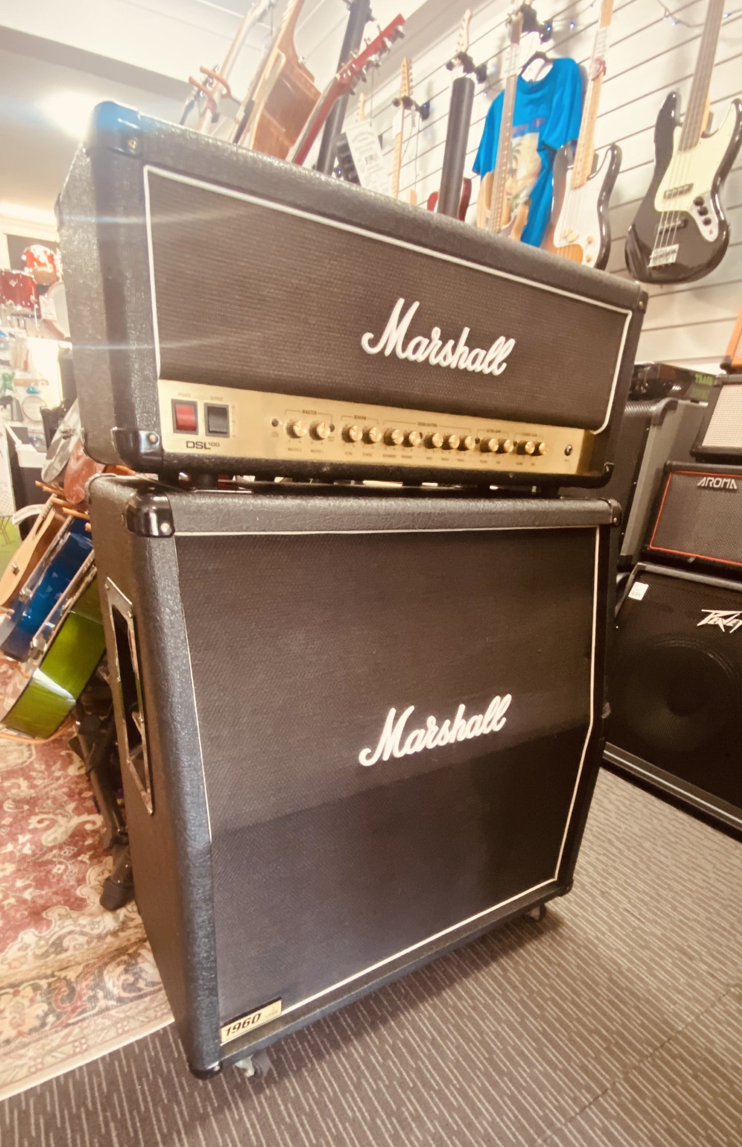 MARSHALL DSL100 HEAD AND 1960A QUAD BOX WITH PEDAL (Secondhand)