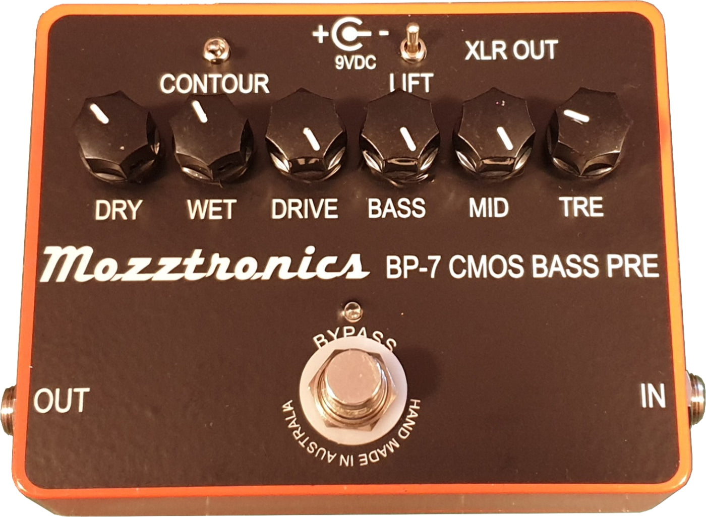 MOZZTRONICS BP-7 CMOS BASS PRE EFFECTS PEDAL