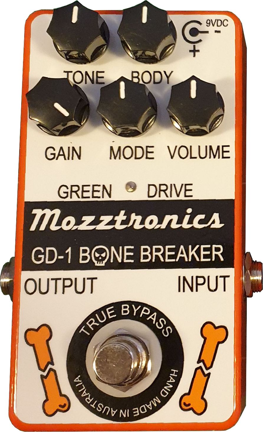 MOZZTRONICS GD-1 GREEN DRIVE BONEBREAKER PEDAL NO P/S