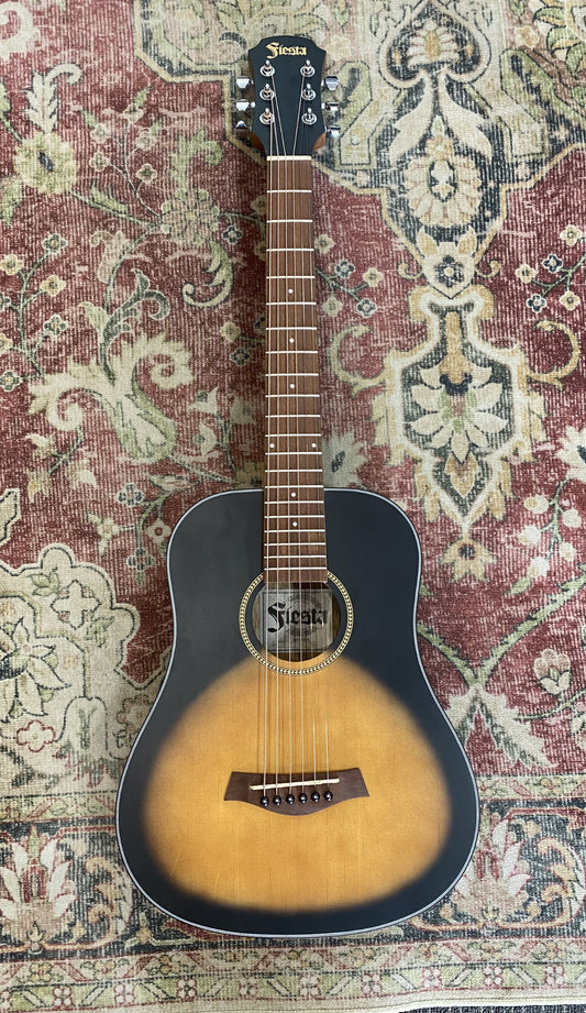 Aria Fiesta Series Traveller Acoustic Guitar in Tobacco Sunburst Matte Finish