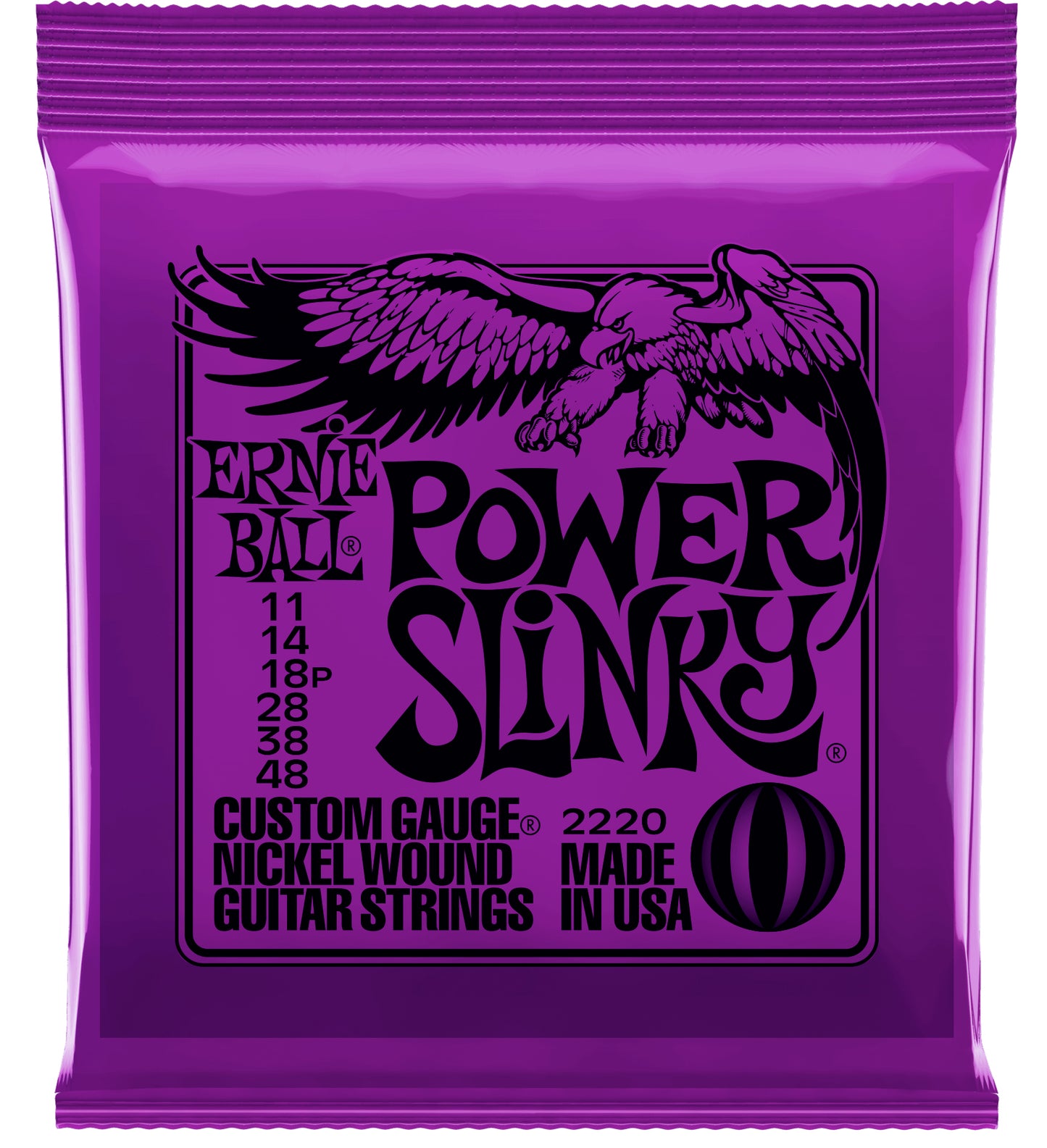 ELECTRIC GTR STR SET 11/48 POW SLINKY PURPLE
