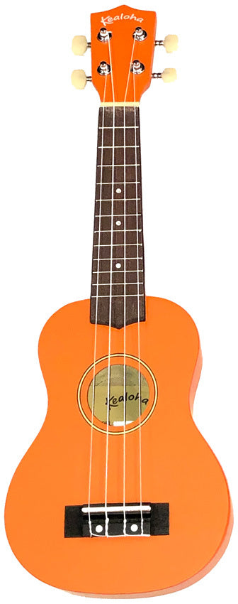KEALOHA UKULELE W/BAG - ORANGE TUS1000OR