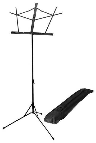 ON STAGE BLACK MUSIC STAND WBAG