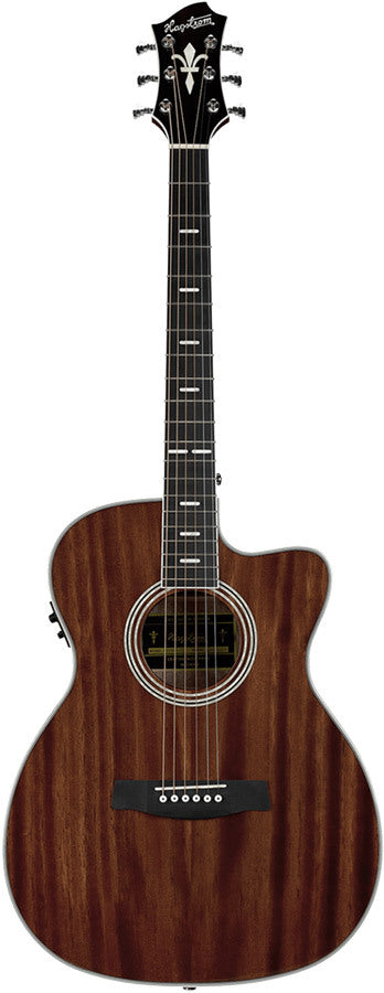 Hagstrom Mora II Series Concert AC/EL Guitar with Cutaway in Natural