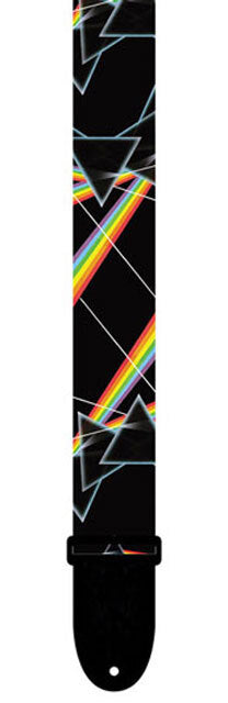 Perris 2" Polyester Pink Floyd Dark Side of the Moon All Over Prisms Licensed Guitar Strap