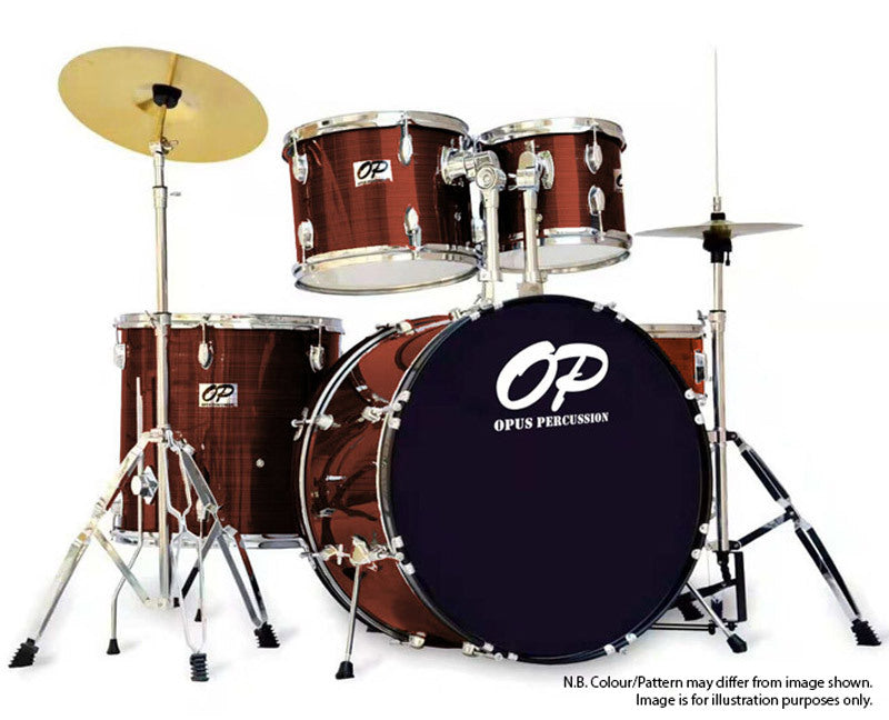 Opus Percussion 5-Piece Fusion Drum Kit in Wine Red