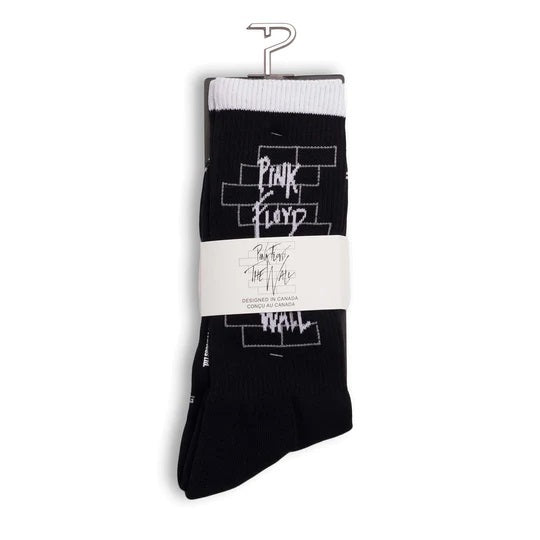 Perris Licensed PINK FLOYD The Wall - Large Crew Socks in Black (1-Pair)