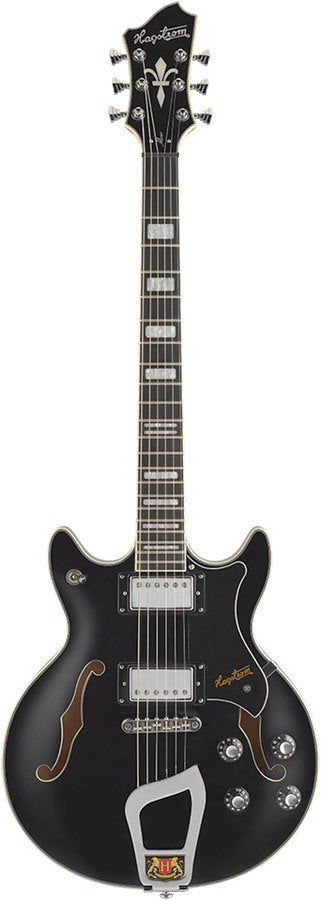 Hagstrom Alvar Semi-Hollow Guitar in Black Gloss w/ Case