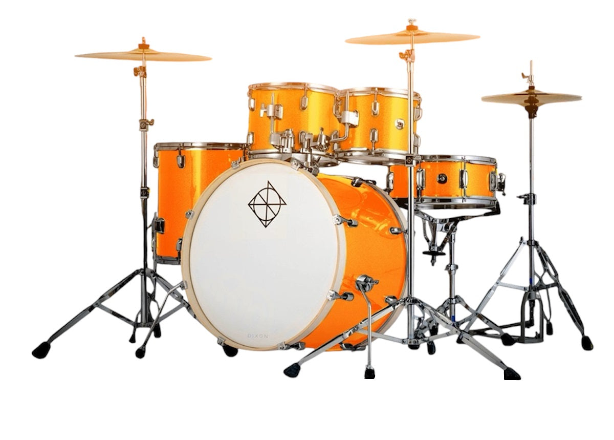 Dixon Spark Standard Series 5-Pce Drum Kit with Cymbals in Misty Gold