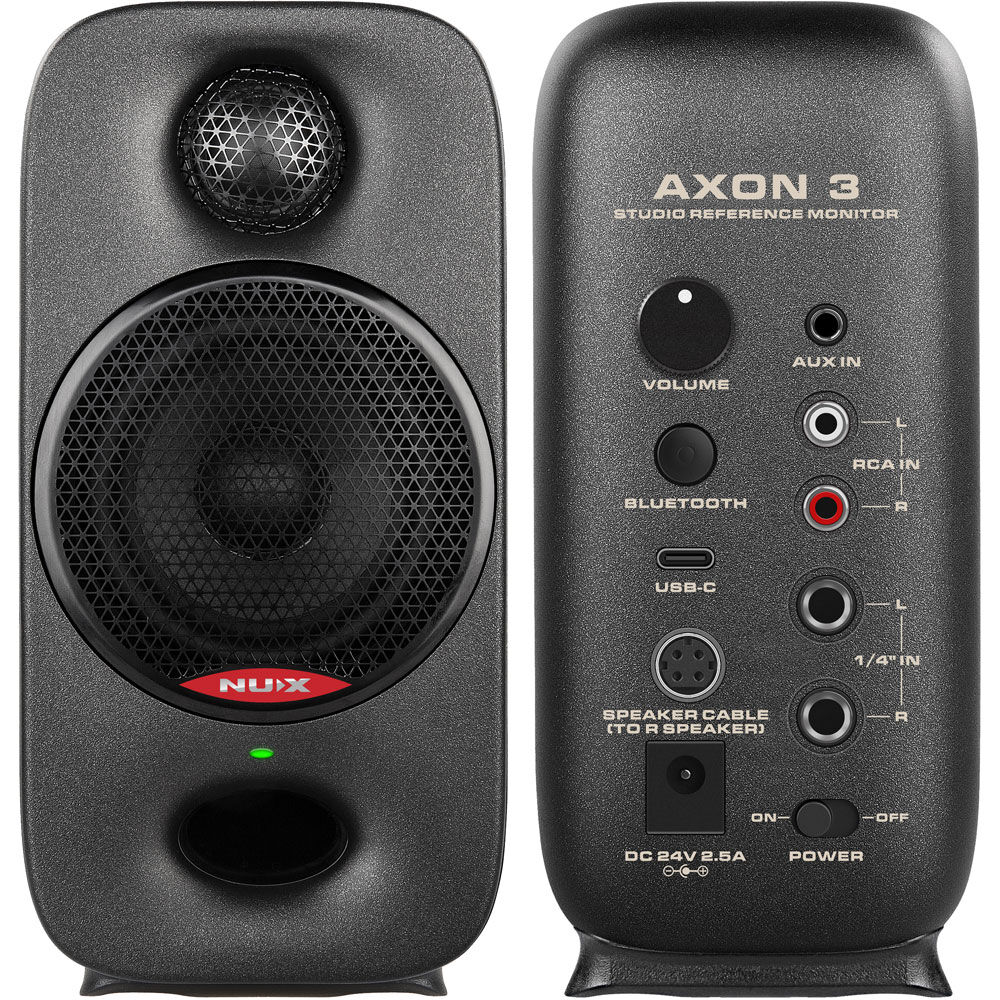 NU-X Axon 3 Studio Reference Monitor Speakers (Pair) - Black