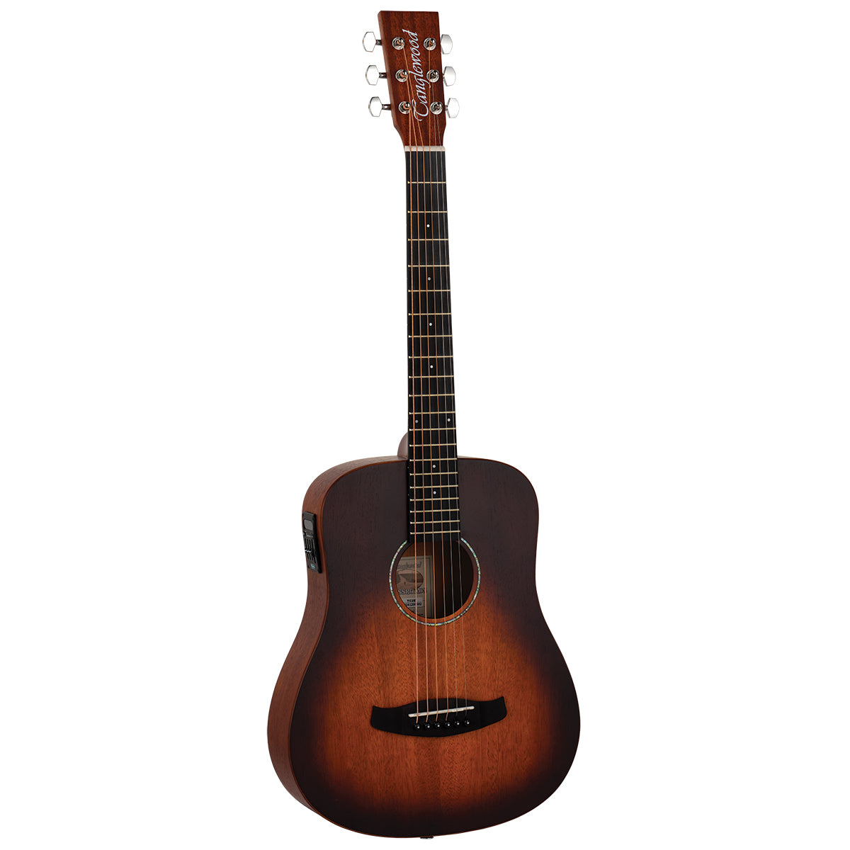 Tanglewood TWCRTE with Pickup Crossroads Travel All Mahogany Whiskey Barrel Oak