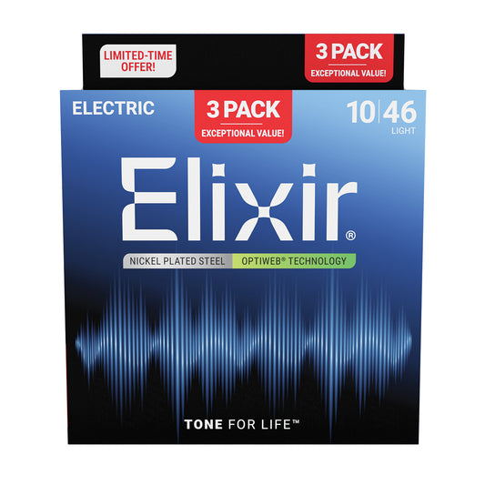 Elixir Optiweb Electric 10-46 3 Pack Light # 16552