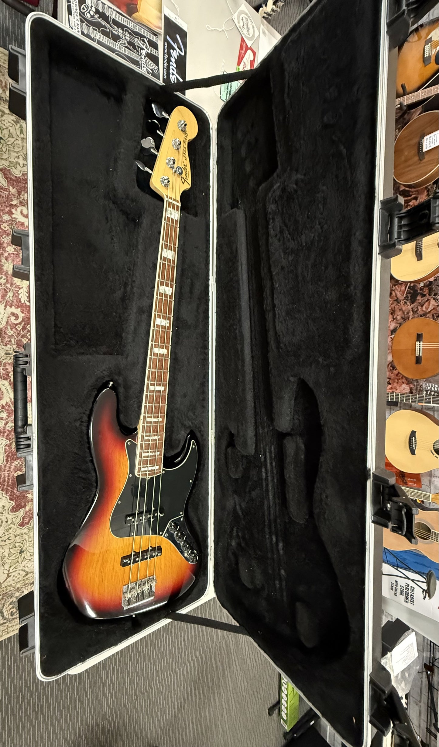 FENDER AMERICAN DELUXE JAZZ BASS 2010 - SUNBURST - W- CASE