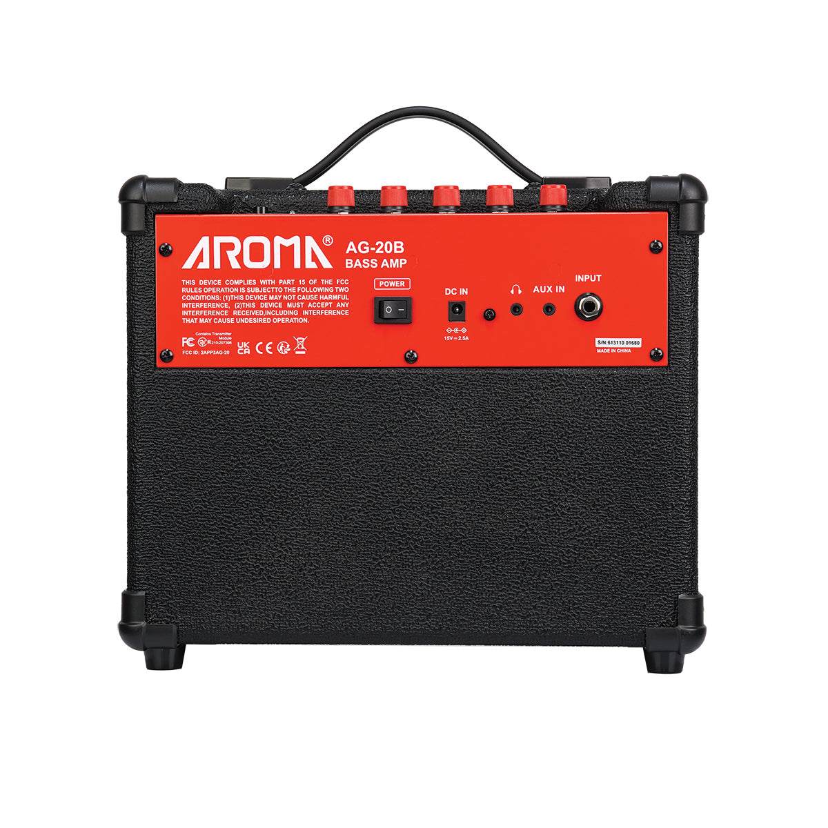 Aroma AG-20B 20W Bass Amplifier Black