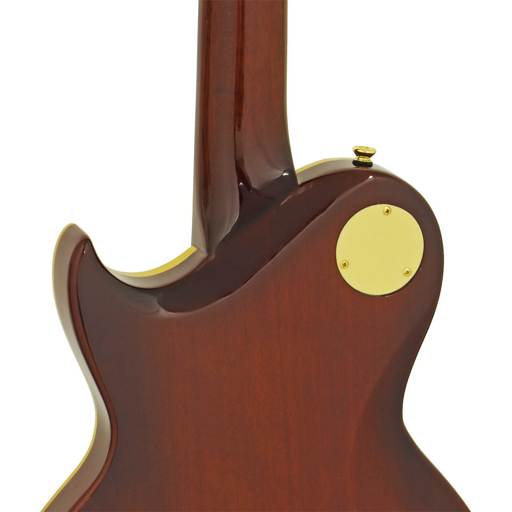 Aria PE-F80 Series Electric Guitar in Stained Brown Gloss
