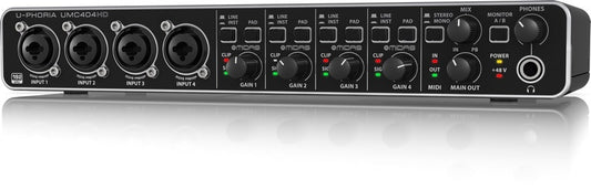 Behringer U-Phoria UMC404HD Audiophile Interface with MIDAS Mic Preamps