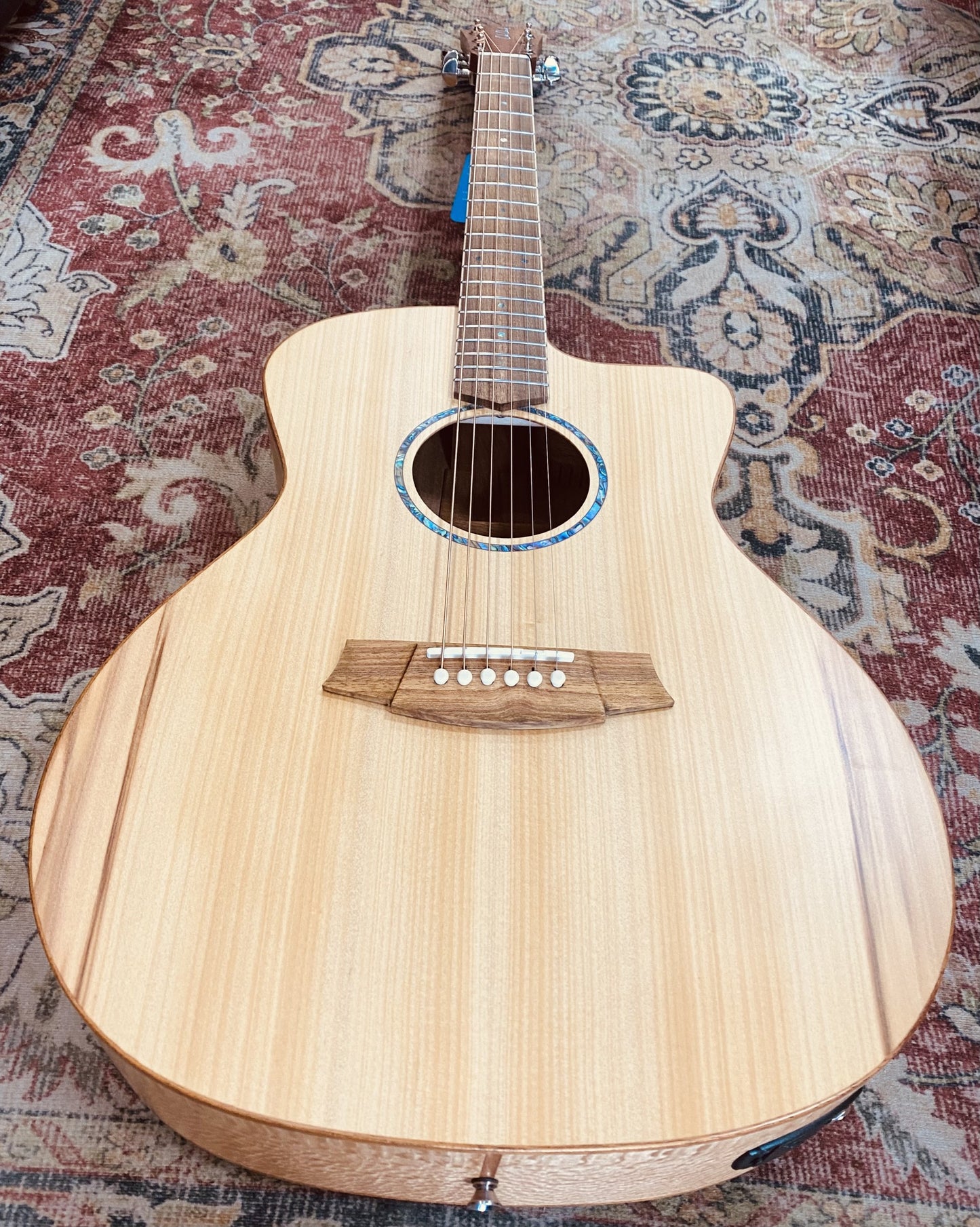 Cole Clark Studio Series AN1EC - All Solid Bunya Top and Silky Oak Back and Sides w/ Dlx Gigbag