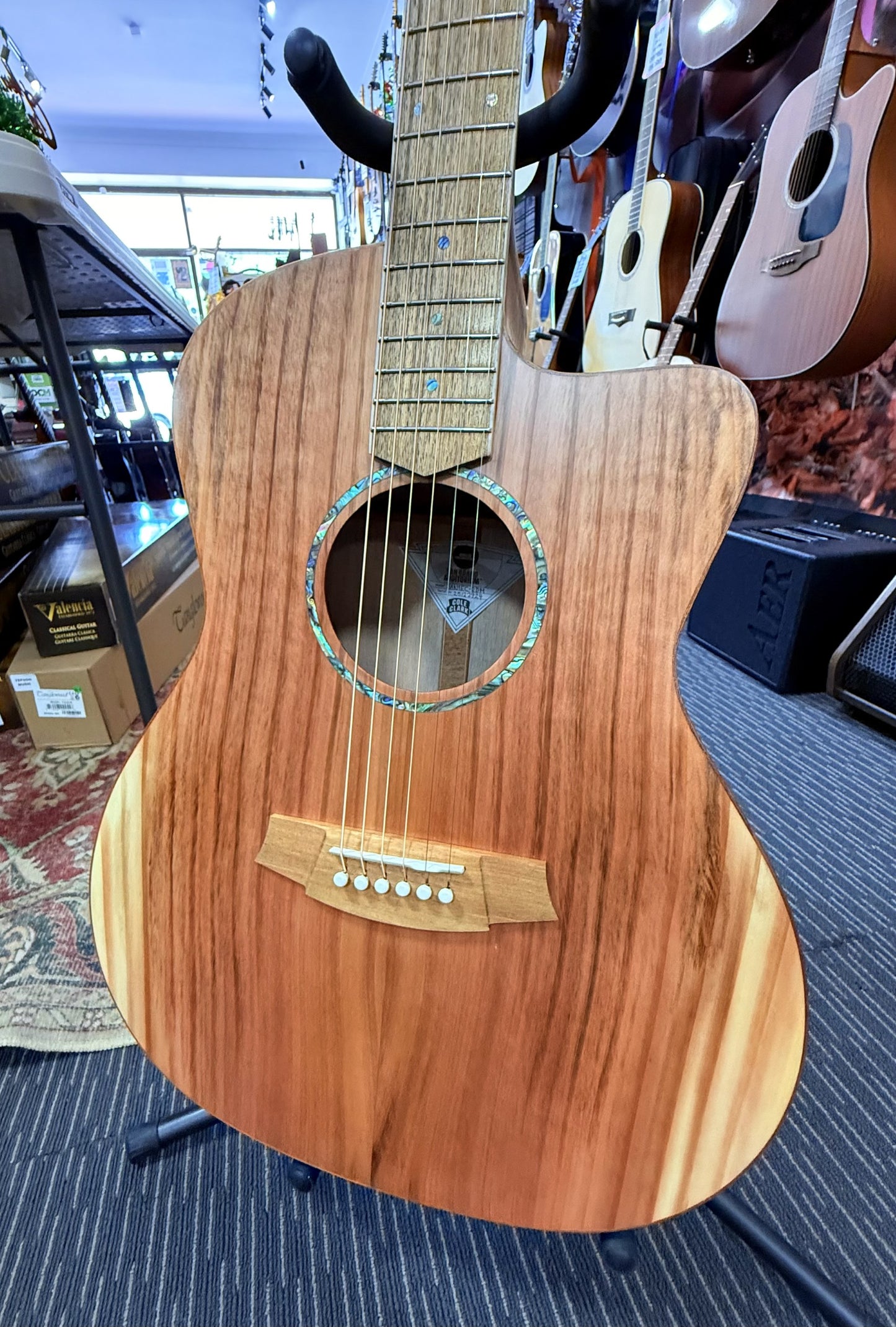 Cole Clark Studio Series AN1EC - Redwood Top with Maple Back & Sides with DLX Gig Bag