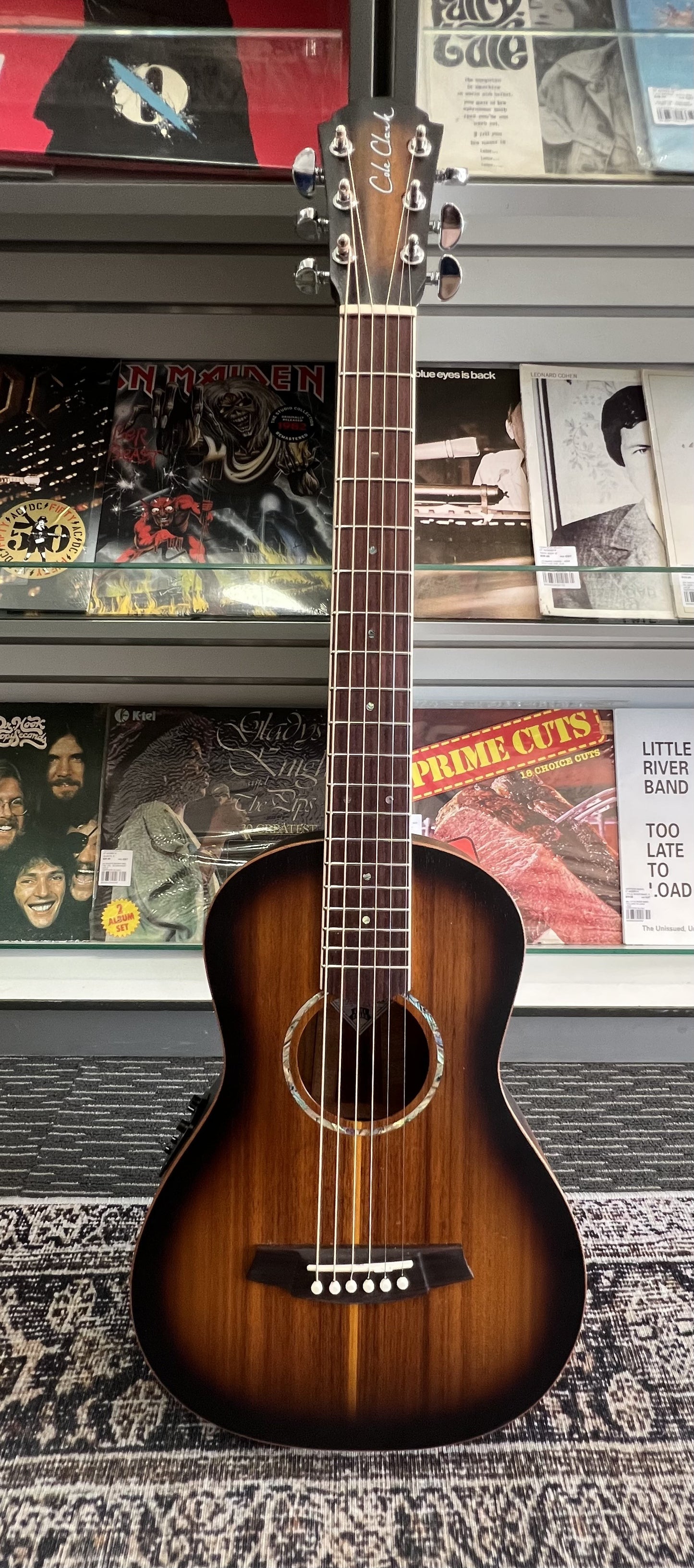COLE CLARK PARLOUR MINI ALL BLACKWOOD - SUNBURST W/ GIG BAG