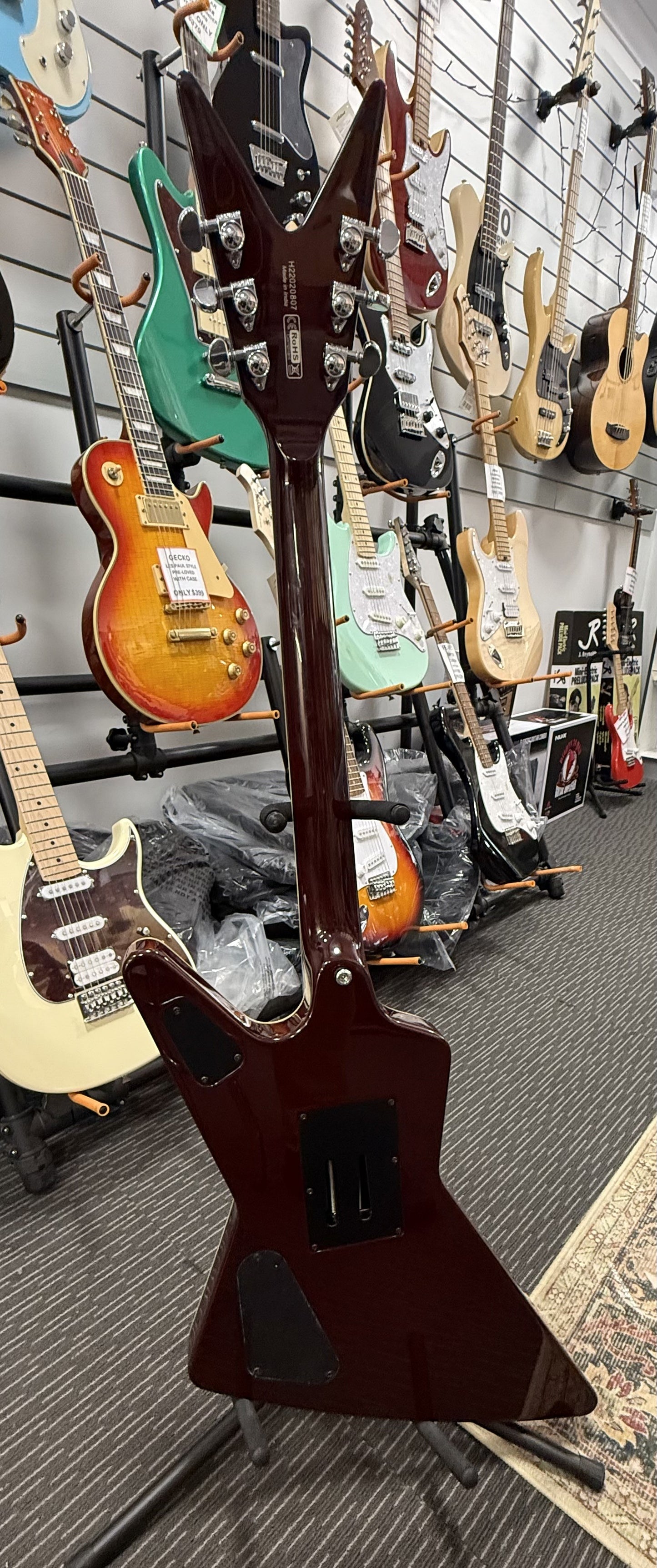 DEAN Z79 FLOYD ELECTRIC GTR WITH CASE - TRANS RED