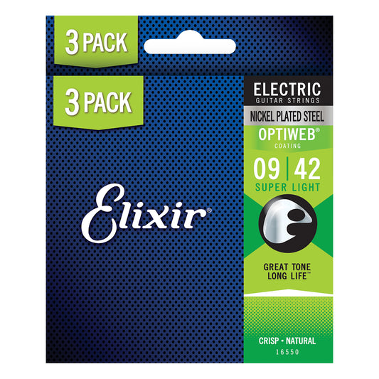 ELIXIR OPTIWEB ELECTRIC 9-42 3 PACK SUPER LIGHT