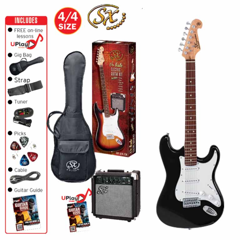 SE1SK 4/4 SIZE ELECTRIC GTR KIT BLACK